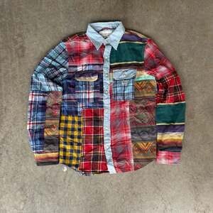 Polo Ralph Lauren Medium Southwestern Motif Shirt Patchwork RRL Native VtG